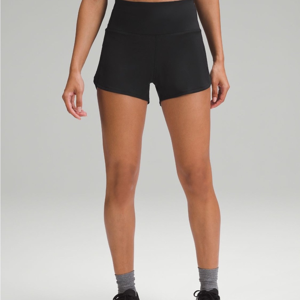 Lululemon Speed Up High Rise Short 4" Lined Black